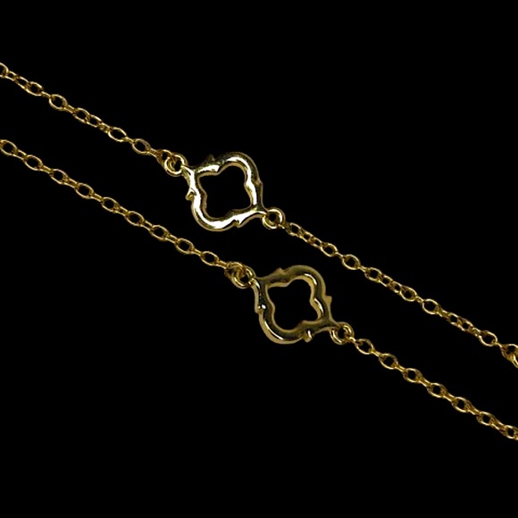 FORNASH Quatrefoil Gold Tone Necklace with lobster claw clasp 42 inches long - Picture 9 of 12